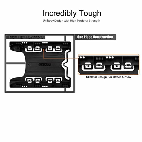 ICY DOCK Tool-less Dual 2.5 to 3.5 HDD Drive Bay SSD Mounting / Kit / Bracket / Adapter - EZ-Fit Lite MB290SP-B (1x Unit Package)