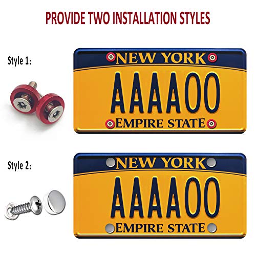 Aootf License Plate Screws Anti Theft Stainless Steel Car Tag Frame