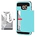 Elegant Choise Compatible with Galaxy S6 Case, Samsung Galaxy S6 Wallet Case, Hybrid High Impact Resistant Protective Shockproof Hard Shell with Card Holder Slot Cover Compatible for Samsung S6(Blue)