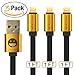 Smallelectric 3-pack Short iPhone Cables 1FT (12 Inches) Alloy 8pin Lightning Cable Short Sync USB Cord Charger for iphone SE / 6 / 6s plus / 6 plus / 5s 5c 5 / iPad Mini / iPad Air / iPod .