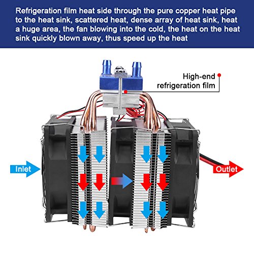 DC 12V Thermoelectric Cooler Semiconductor Refrigeration Machine Cooler Water Chiller Cooling Device for Fish Tank(180W) - Thumbnail 4