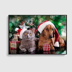 Framed Canvas Home Artwork Decoration Merry Christmas Canvas Wall Art for Living Room, Bedroom - 16x24 inches
