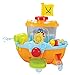 Wall Mountable Pirate Ship Bathtub Bath Toy for Kids with Water Cannon and Boat Scoop
