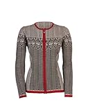 Dale of Norway Women's Sigrid Jacket, Black/Off White/Red Rose, Small