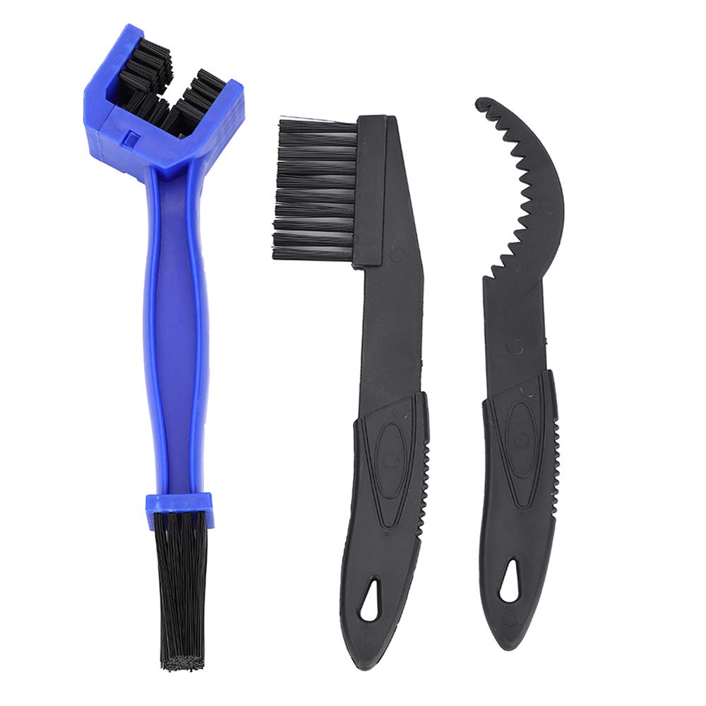 IKAAR Bike Chain Cleaner Motorcycle Chain Brush Bike Gear Cleaning Brush Tool Set Mountain Cycling Cleaning Kit Portable Bicycle Chain Cleaner Bike Brushes Scrubber Wash Tool Pack of 3