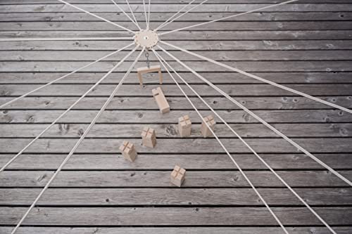 waelderspielzeug La Tour Froebel – Team Game for Adults and Children from 8 Years – The Original Local Beech Wood – Multicoloured or Nature