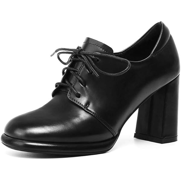 Amazon.com | Zszszsu Women's Classic Square Toe Lace Up Pump