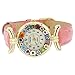 GlassOfVenice Murano Glass Millefiori Watch with Leather Band - Pink