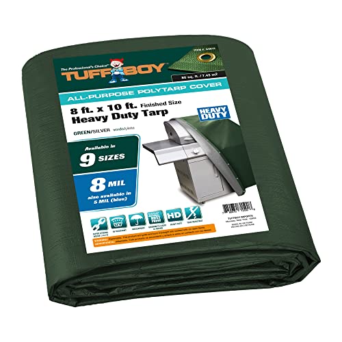TUFFBOY Tarps Heavy Duty Waterproof 8x10