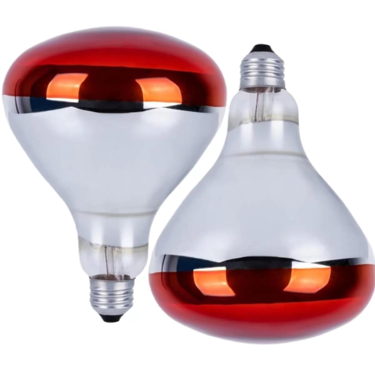 MBMYUCKY Red Heat Lamp Bulb - Heat Lamp Chick R125-250 Watt Infrared Bulbs Coop Chickens Shower Brooder Heat Light Bulb Incadescent Red Bulb 2 Pack