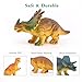 Zooawa 12 Pcs Mini Dinosaur Play Set, Assorted Realistic Small Dinosaur Figure Model Toy for Kids and Toddlers - Colorful