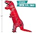 Inflatable Dinosaur Costume - Adult Giant Jurassic T-Rex Blow Up Halloween Costume By Splurge Worthy Toys And Games (Red)
