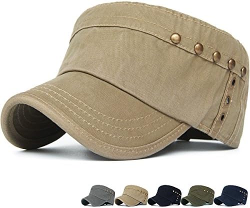 REDSHARKS Washed Cotton Cadet Cap Military Army Hat Various Style