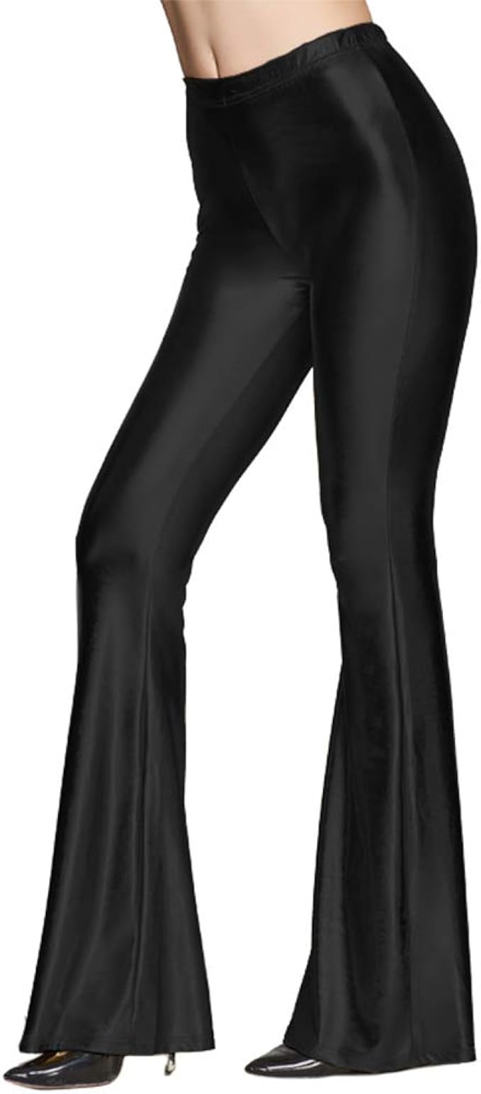 metallic bell bottom pants