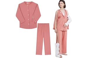 AUSTYLCO Bedridden Patient Clothing,Paralyzed Elderly Wheelchair Fracture Hospital Clothing Women's Disability Clothing