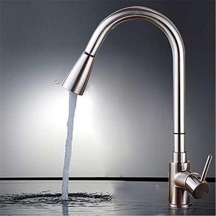 Grifos de cocina cromados con un solo mango extraíble para llave de