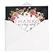 Canopy Street Chic Chalkboard Roses Thank You Note Card Pack / 36 Thanks Greeting Cards / 3 1/2