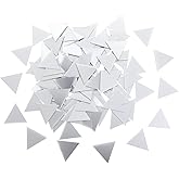 100PCS Small Mirrors for Crafts, 1 Inch Mini Mirrors Pieces DIY Diamond Mirror Mosaic Tiles Self Adhesive Silver Bulk Triangle Glass Tiles Mirror Tile Stickers for Disco Balls Crafts Supplies