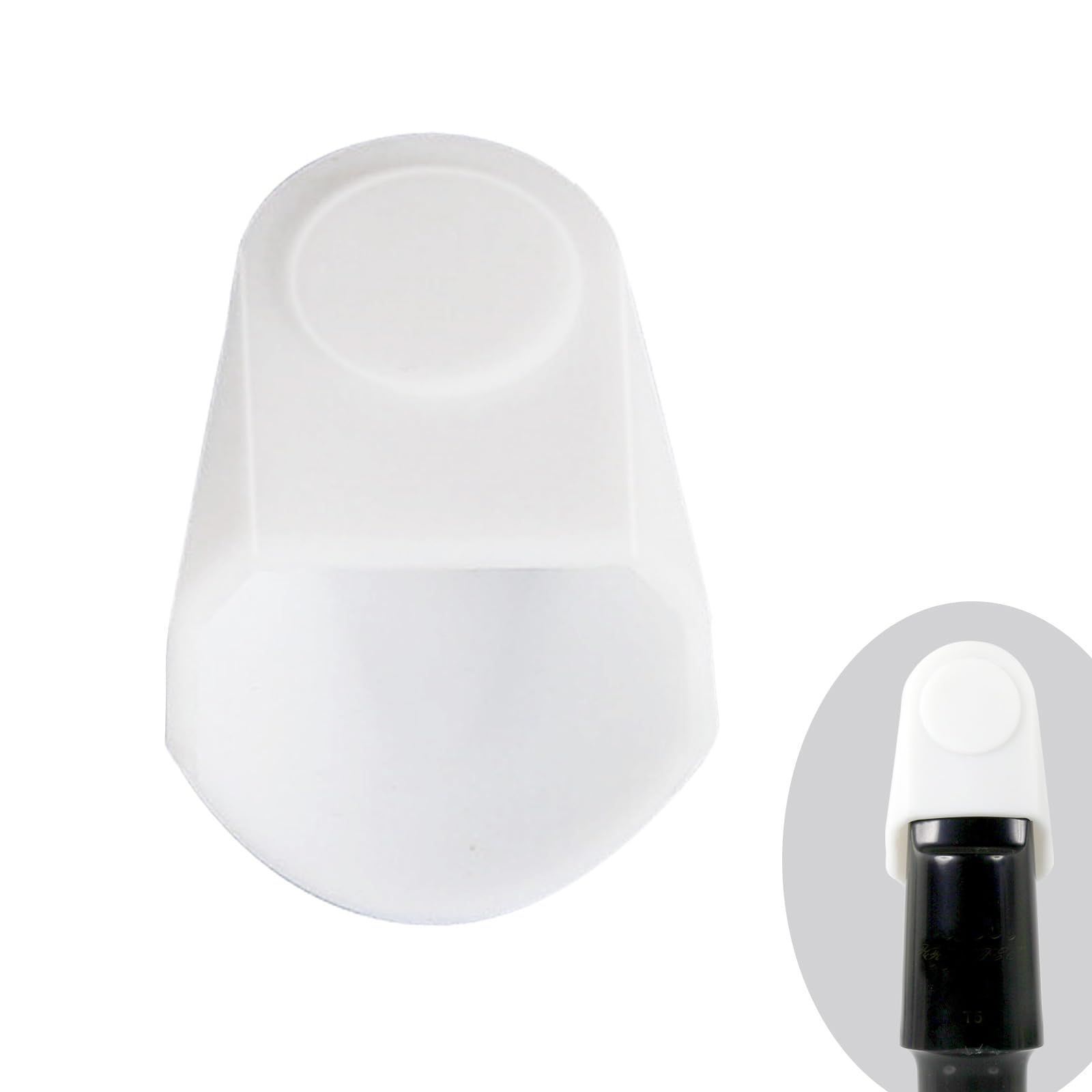 Silica Gel Mouthpiece Cap Durable Mouthpiece Protector for Tenor Saxophone Sax Mouthpiece Protective Cap(White)