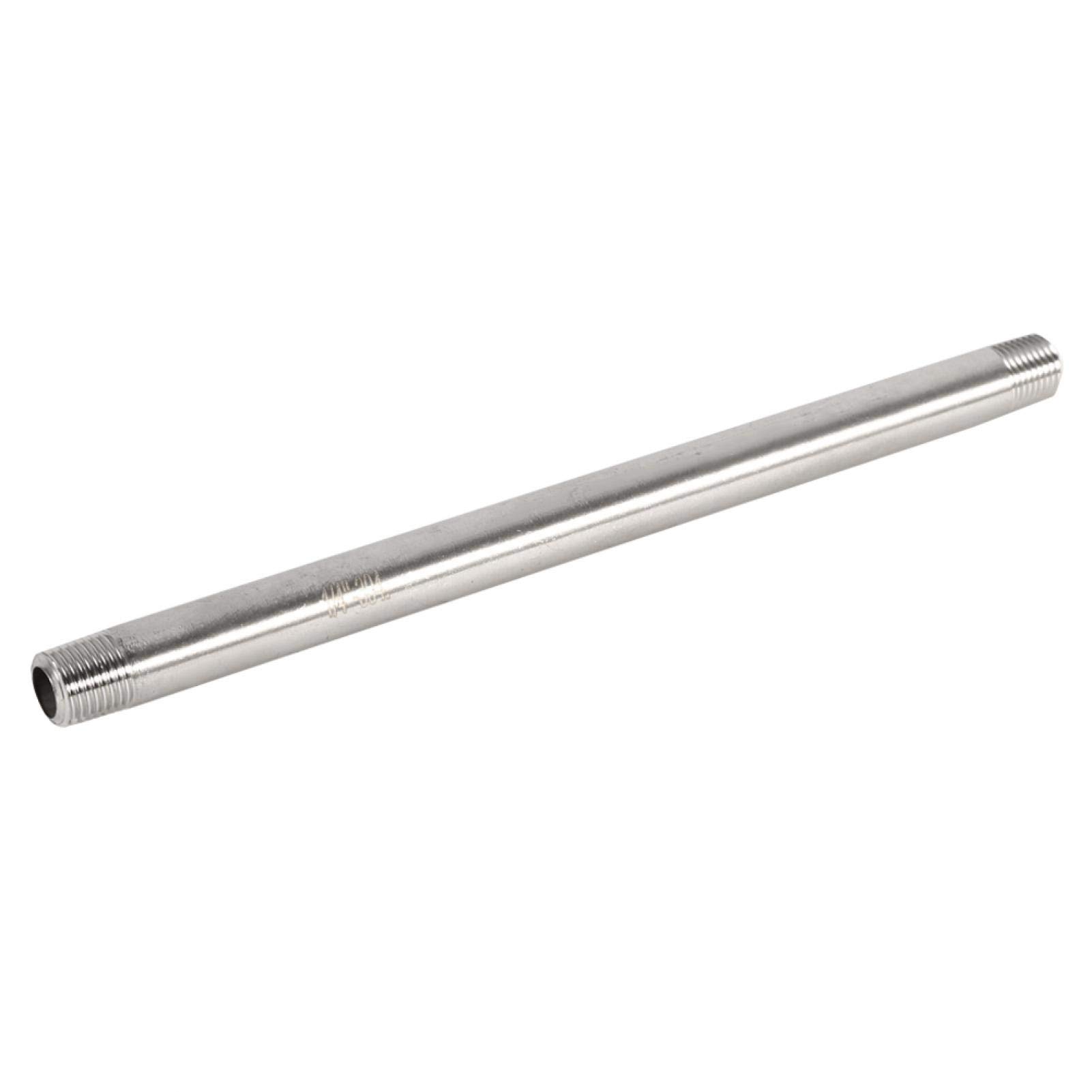 aqxreight 304 Stainless Steel Pipe Fitting, 1/4" BSP, 1/2" BSP, 3/4" BSP, 1" BSP Male Threaded, 7.87" Length(1/4'')