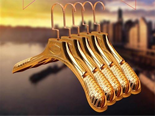 WWZY Upscale Plastic Golden Extra Wide Shoulder Non-slip Sturdy Durable Adult Hangers Clothing store Clothes Skirt Hanger Drying Racks , D