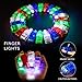 68 PCS LED Glow Party Favors,Ailuki Light Up Toys Glow in the Dark Party Supplies with 48 LED Finger Lights, 12 Flashing Bumpy Rings 4 Bracelets 4 Flashing Slotted Shades Glasses Christmas Accessories