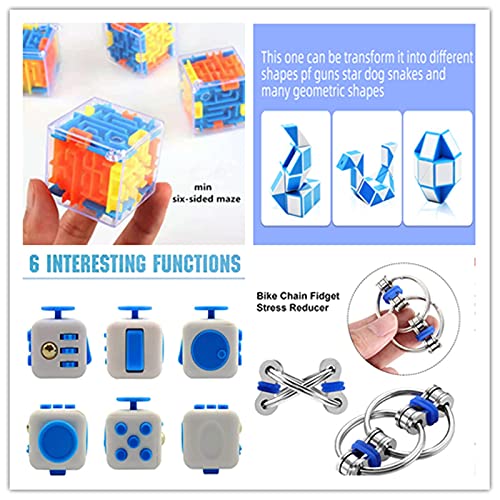 Sensory Fidget Toys Set Fidget Pack Cheap, Relieves Stress and Anti-Anxiety Push pop for Kids Adults Perfect for Birthday Party Favors, School Classroom Rewards 8 Pcs