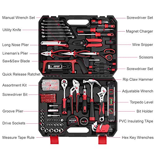 218-Piece Household Tool kit,Auto Repair Tool Set, EASTVOLT Tool kits for Homeowner, General Household Hand Tool Set… - Image 3