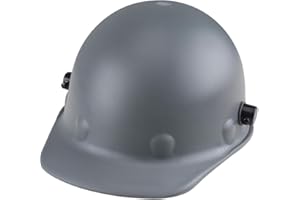 Fibre-Metal by Honeywell P2AQRW09A000 Super Eight Fiber Glass Cap Style Ratchet Hard Hat with Quick-Lok, Grey