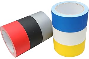 AMOGATO Colored Gaffer Tape-2Inch x 20Yard x 6Packs,Gaffers Tape Multicolor,Rubber Adhesive Leaves No Residueaterproof,Multipurpose,Easy to Tear,Great for Concerts, Weddings or More