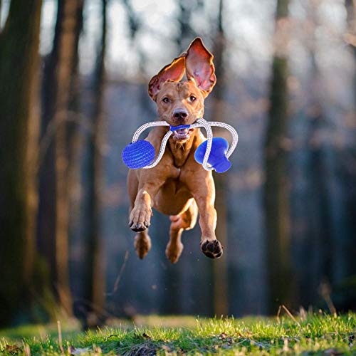 Womdee Dog Bite Toy, Multifunction Pet Molar Bite Toy, Durable Dog Tug Rope Ball Toy With Suction Cup - Tugging, Pulling, Chewing, Playing, Adult Dogs And Puppies - Thumbnail 3