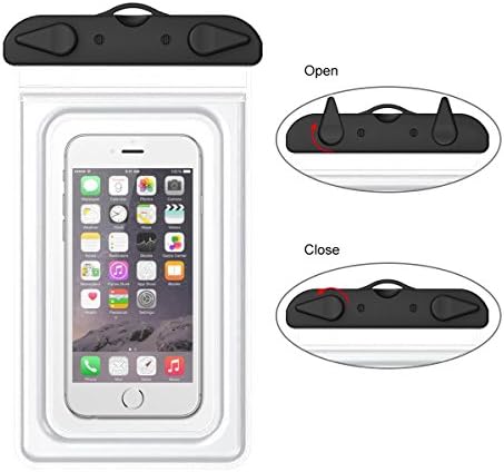 Ourhome520 Waterproof Cell Phone Cases Universal Waterproof Case, IPX8 Waterproof Phone Pouch Dry Bag for iPhoneX/8/8plus/7/7plus/6s/6/6s plus Samsung galaxy s8/s7 Google Pixel HTC10