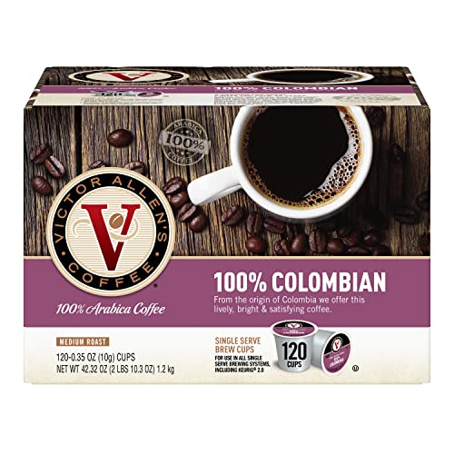 Victor Allen's Coffee 100 Colombian, Medium Roast, 120 Count, Single