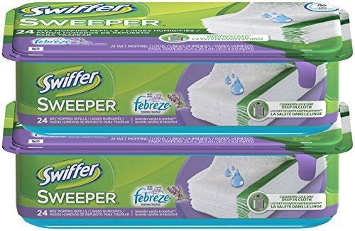 Swiffer Sweeper Wet Mopping Pad Refills - Febreze Lavender Vanilla & Comfort - 24 ct - 2 pk