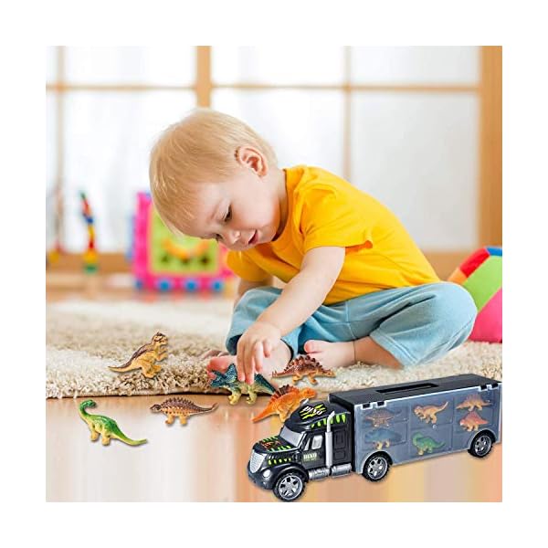 Toyvelt-Dinosaurs-Transport-Car-Carrier-Truck-Toy-with-Dinosaur-Toys-Inside-Best-Megatoybrand-dinosaur-kids-toy-for-ages-3-8-yr-oldo Toyvelt Dinosaurs Transport Car Carrier Truck Toy with Dinosaur Toys Inside - Best Megatoybrand dinosaur kids toy for…