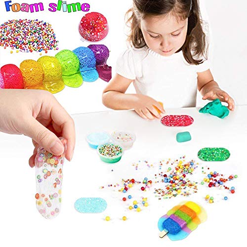 Slime Supplies Kit, 58 Pack Slime Beads Include Foam Balls, Fishbowl Beads, Glitter, Fruit Slices, Rainbow Pearls, Sugar Paper, Slime Tools for Making Art DIY Craft - Make Your Party Decoration (58) - Thumbnail 3