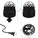 Stage Party Lights - Costech Portable Sound Activated DJ Lighting; RGB Auto Rotating Disco Ball; Strobe Lamp Stage Par Light; 7 Color Changing Crystal LED Ball for Club Pub/ Disco DJ Show