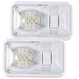 Kohree 12V Led RV Ceiling Dome Light RV Interior Lighting for Trailer Camper with Switch, Single Dome 300LM Each (Pack of 2)
