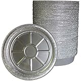 MontoPack 9" Round Disposable Aluminum Foil Pans (Pack of 50)