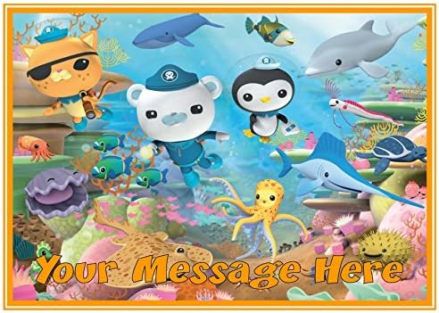 Octonauts ND3 Personalised A4 Cake Topper (or Smaller on Request) on Icing