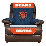 NFL Chicago Bears Recliner Reversible Furniture Protector with Elastic Straps, 80-inches by 65-inches