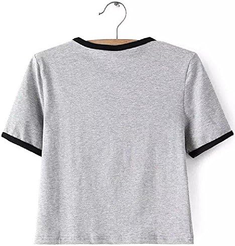 UFO Alien Novelty Crop Top Tank Women Slim Sweater Tees Teenagers T Shirt