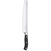 Victorinox Grand Maitre 10.25 Inch Bread and Pastry Knife - Forged Serrated Blade - Black Handle