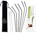 Chefast Stainless Steel straw - 3x2 Combo Kit - Reusable Drinking Straws for Everything From 30 oz Yeti Tumbler to Thick Smoothies - Cleaning Brushes, Long Case, and Silicone Rings Included