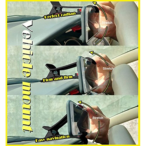 Car Phone Holder Dashboard, Elegant Choise Durable Portable Cell Phone Holder for Car Anti-Slip Adjustable Position, Universal Car Mobile Phone Cradle for iOS/Android Smartphone - Thumbnail 6