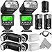 Altura Photo Studio Pro Flash Kit for Canon DSLR Bundle with 2pcs E-TTL Flash AP-C1001, Dual Wireless Flash Trigger Set and Accessories