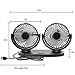 Aoneky 5V 2A 360° Rotating Dual USB Fan - Portable Personal Office Desk Car USB Fan