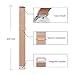 ZENWATCH 3 Band,Oitom Premium Woven Milanse Loop Stainless Steel Watch Band Strap for ASUS ZENWATCH 3 Smart Fitness Watch(Rose Gold Large 6.10