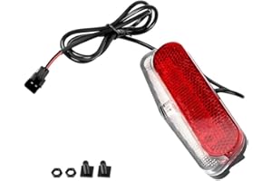 36V/48V E-Bike Tail Light with 2-Pin SM Connector, LED Rear Lamp for Bafang Mid-Drive and Hub Motor Electric Bike, for Night 