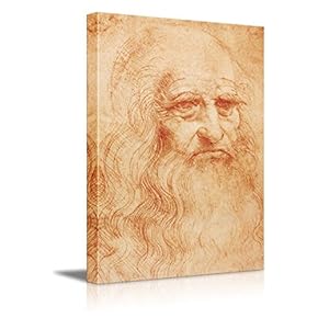 Self Portrait by Leonardo da Vinci Canvas Print Wall Art Famous Painting Reproduction - 12" x 18"